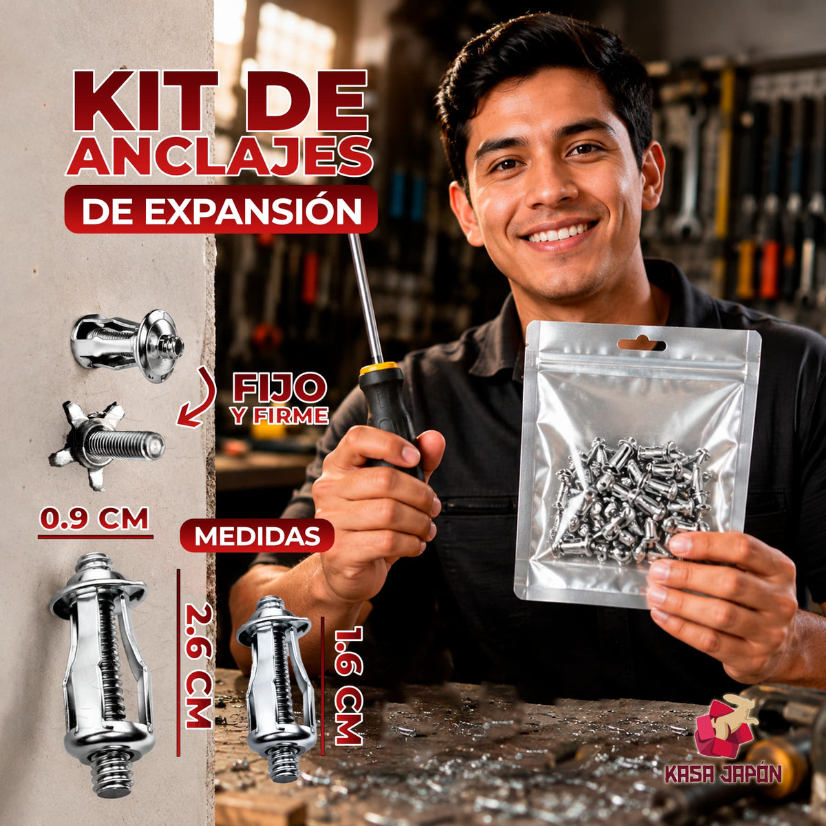 📱⌨️ → 🔩🛠️ KIT DE ANCLAJES DE EXPANSIÓN RESISTENTES A LA CORROSIÓN 🛠️🔩 Main image