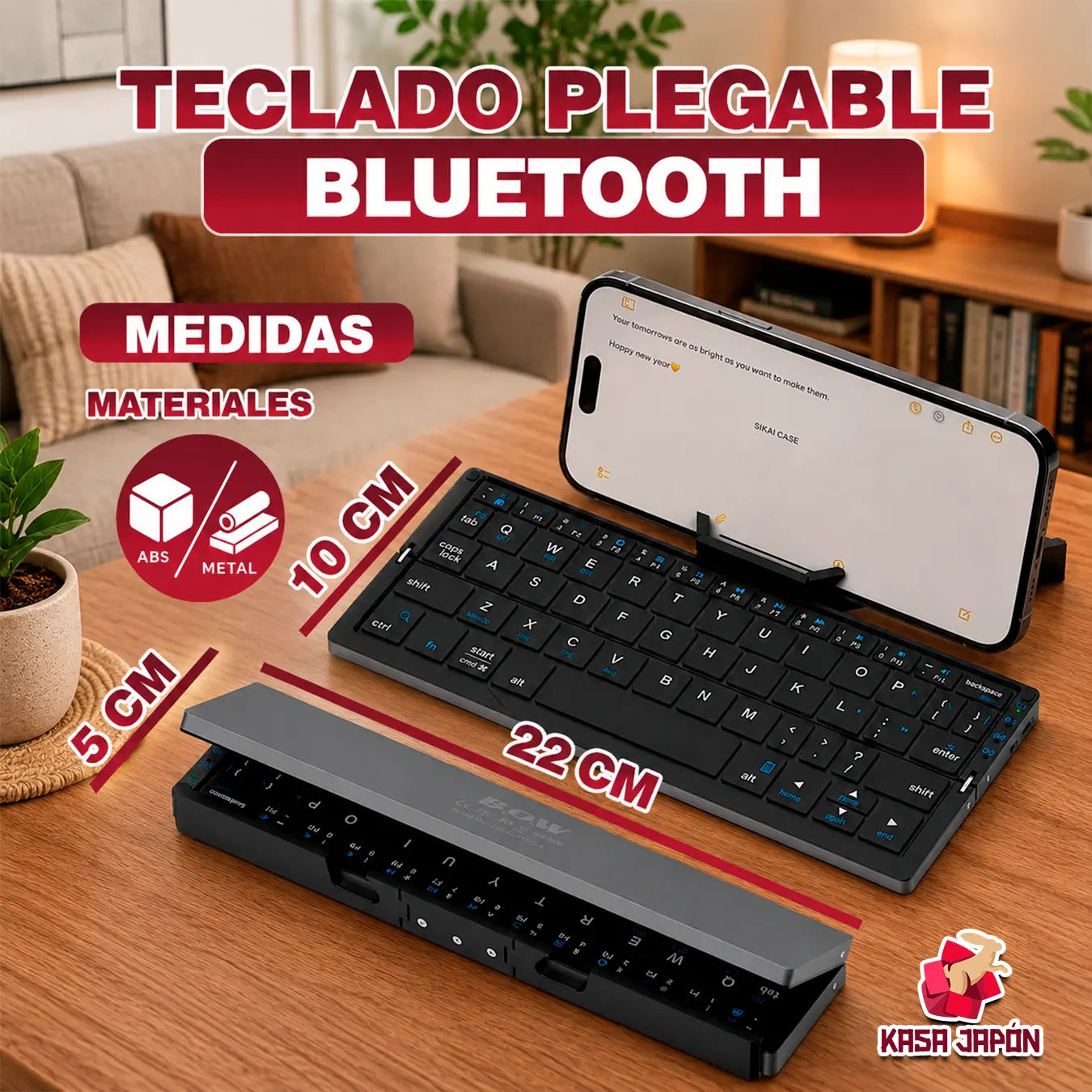 📱⌨️✨ TECLADO PLEGABLE BLUETOOTH — ESCRIBE CÓMODO DESDE CUALQUIER LUGAR ✨⌨️📱 Main image