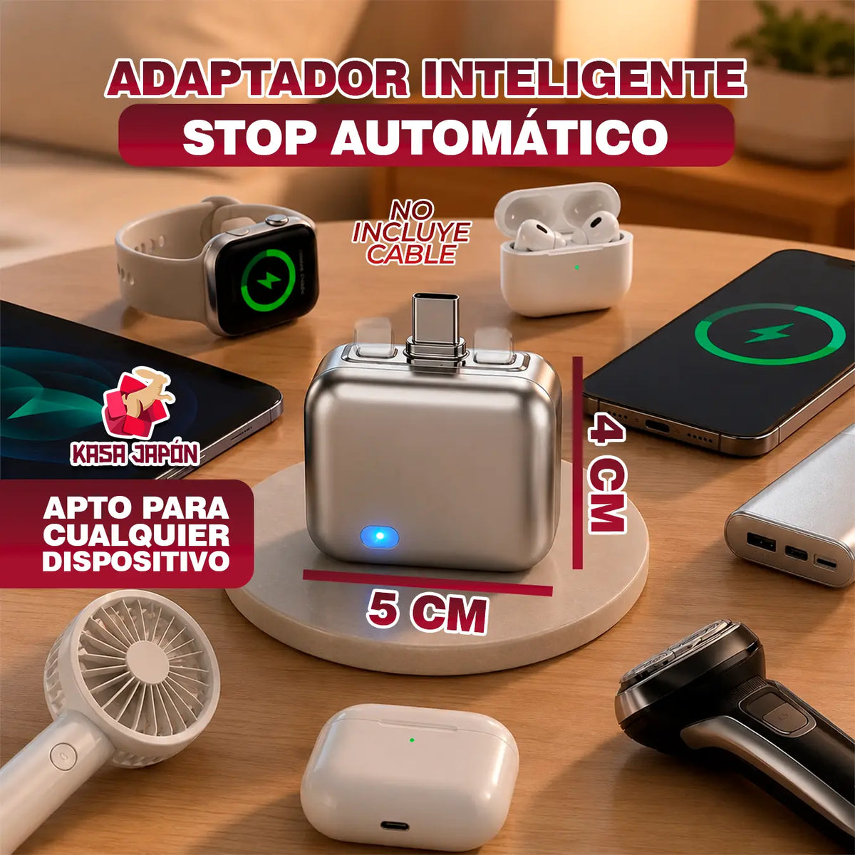 ⚡🔋 ADAPTADOR INTELIGENTE STOP AUTOMÁTICO – SE DESCONECTA SOLO Y PROTEGE TU BATERÍA 🛡️✅