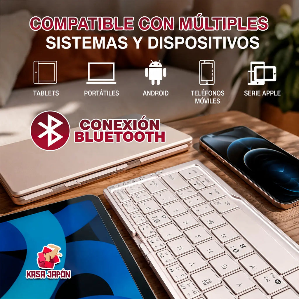 📱⌨️✨ TECLADO PLEGABLE BLUETOOTH — ESCRIBE CÓMODO DESDE CUALQUIER LUGAR ✨⌨️📱