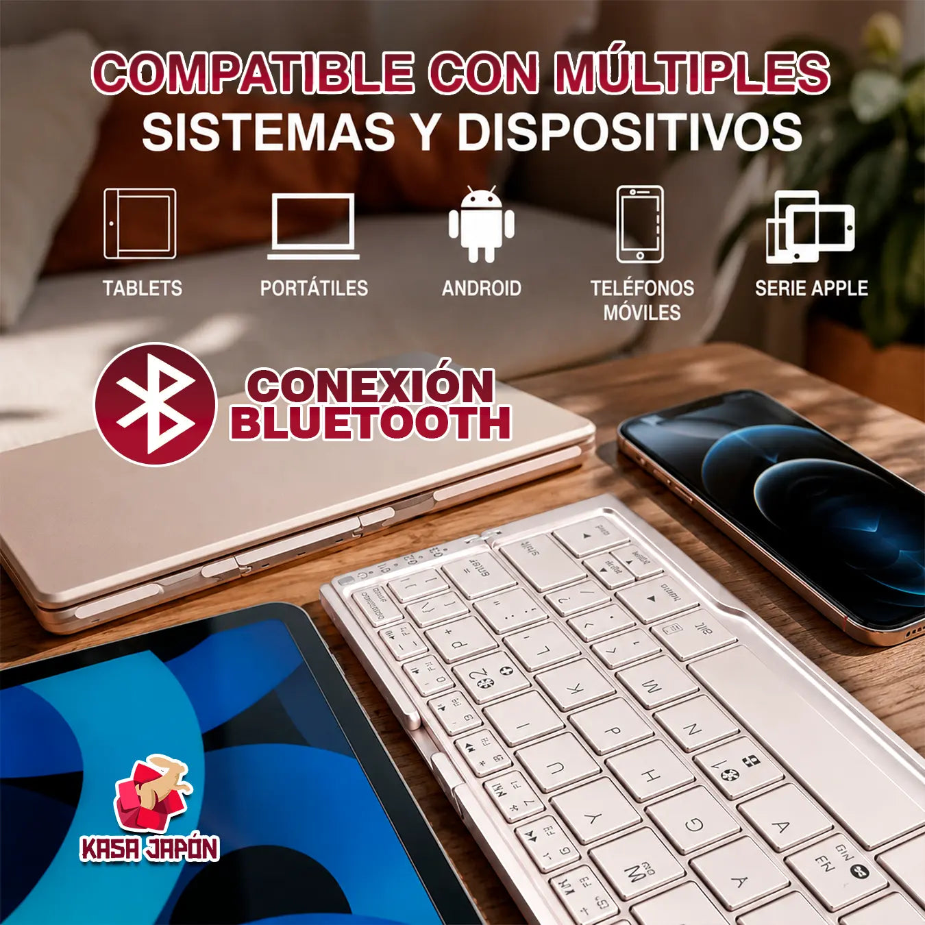 📱⌨️✨ TECLADO PLEGABLE BLUETOOTH — ESCRIBE CÓMODO DESDE CUALQUIER LUGAR ✨⌨️📱
