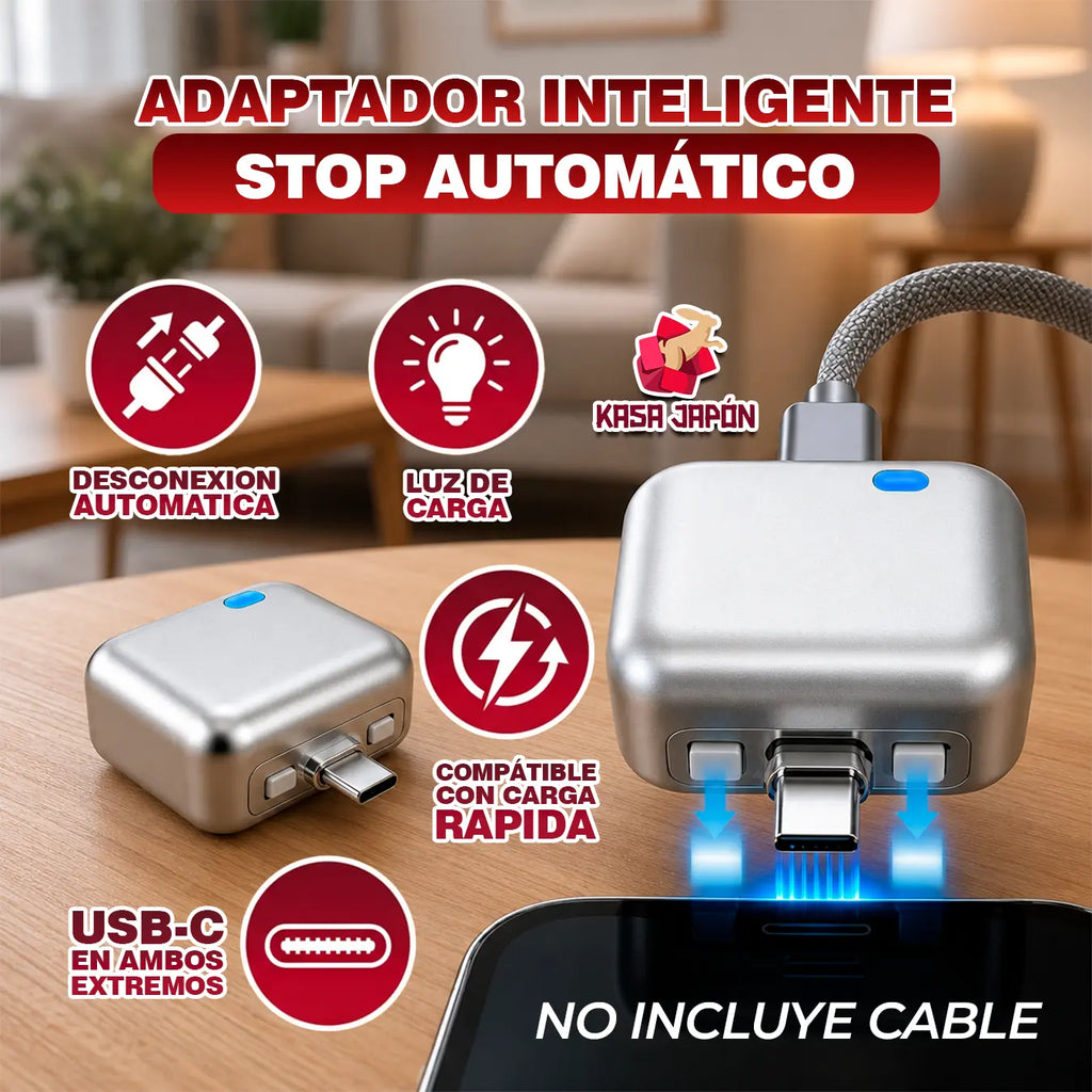 ⚡🔋 ADAPTADOR INTELIGENTE STOP AUTOMÁTICO – SE DESCONECTA SOLO Y PROTEGE TU BATERÍA 🛡️✅