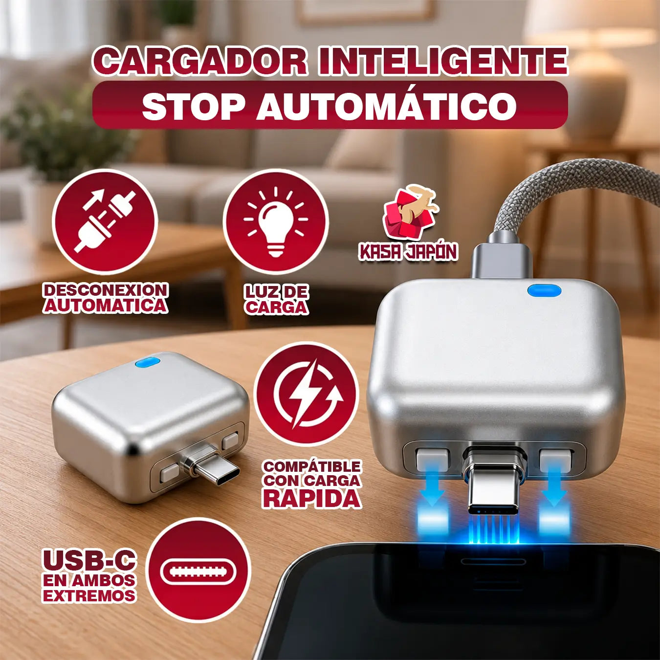 ⚡🔋 CARGADOR INTELIGENTE STOP AUTOMÁTICO – SE DESCONECTA SOLO Y PROTEGE TU BATERÍA 🛡️✅ Secondary image