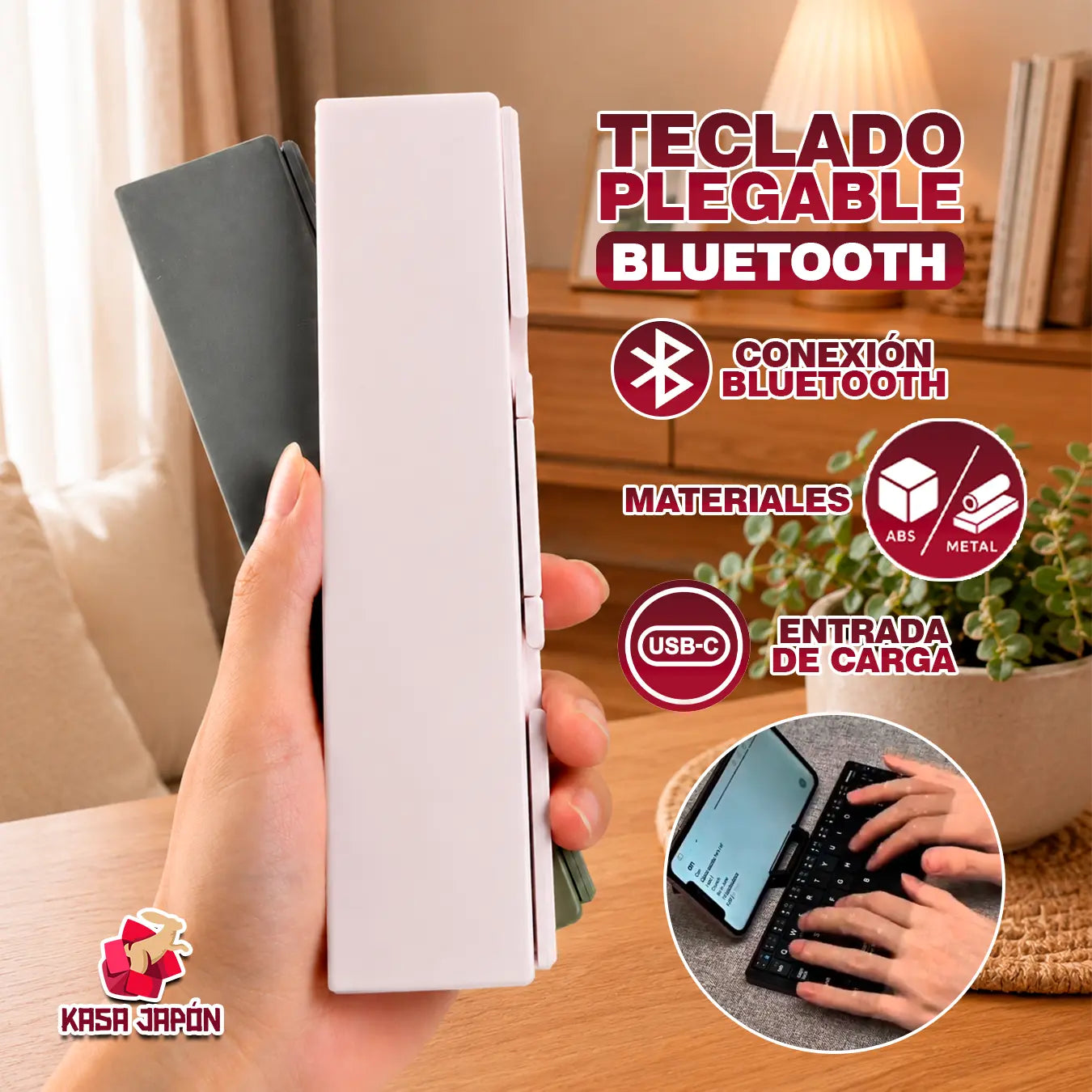 📱⌨️✨ TECLADO PLEGABLE BLUETOOTH — ESCRIBE CÓMODO DESDE CUALQUIER LUGAR ✨⌨️📱 Secondary image
