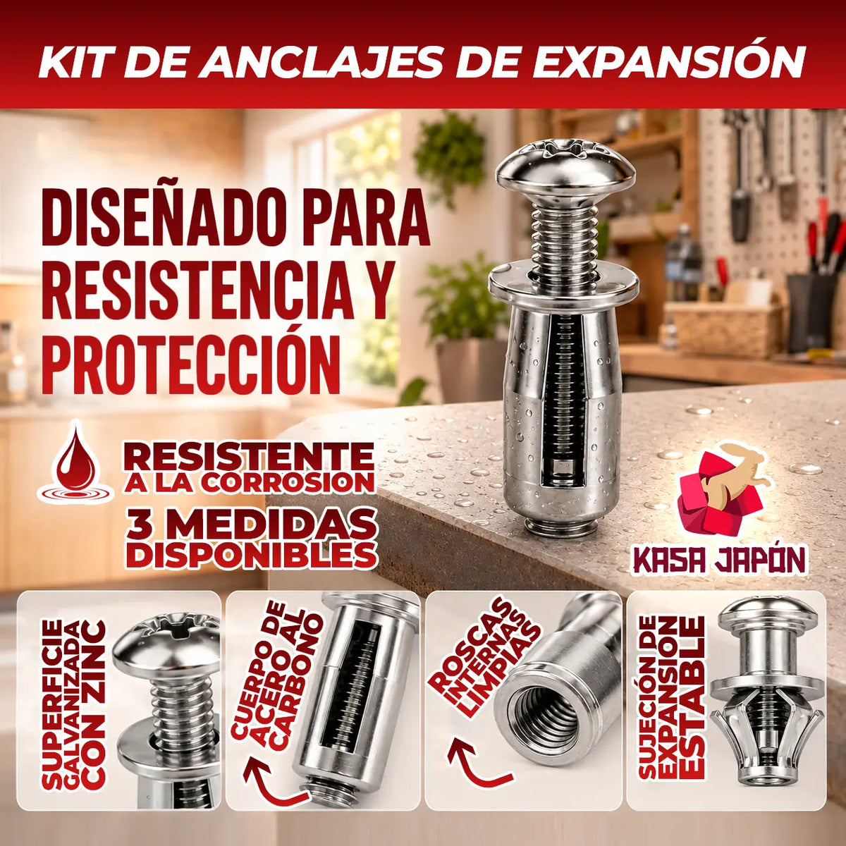 📱⌨️ → 🔩🛠️ KIT DE ANCLAJES DE EXPANSIÓN RESISTENTES A LA CORROSIÓN 🛠️🔩